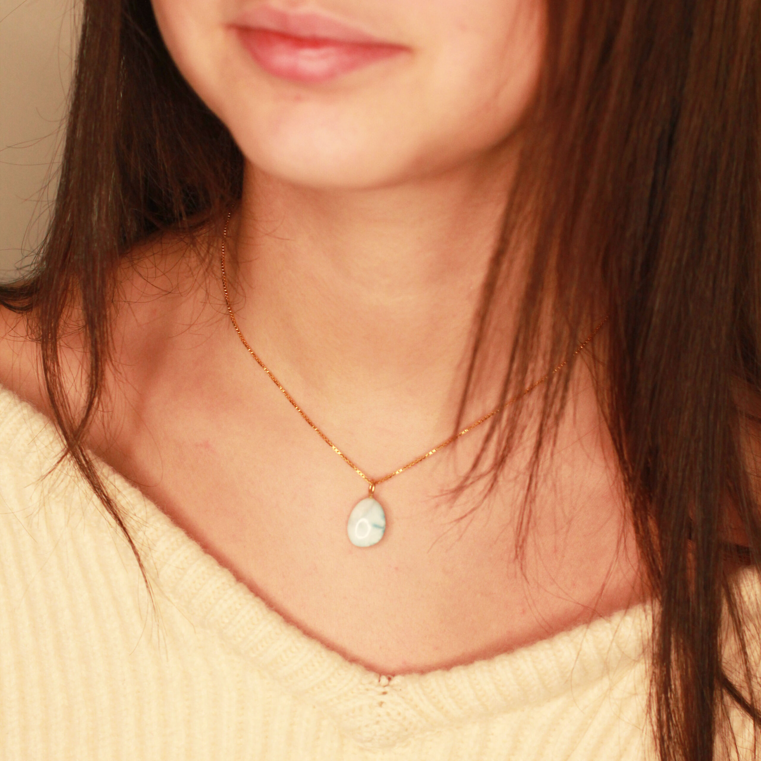 larimar ketting goud larimar ketting goud