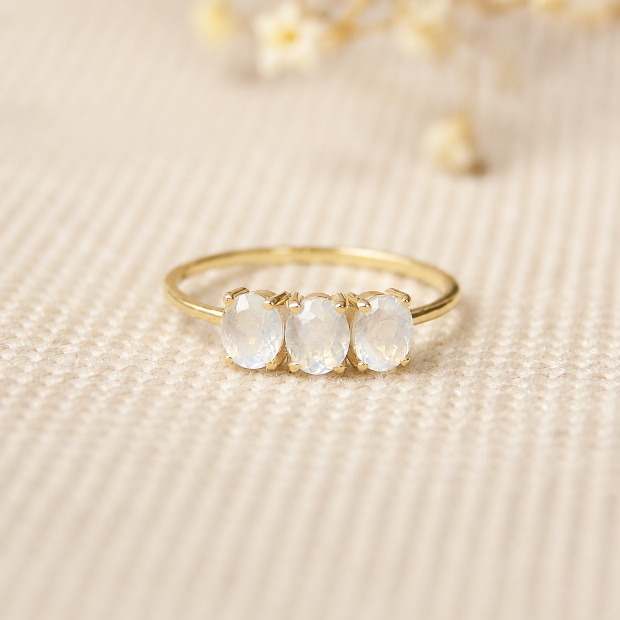 9k ring goud maansteen 9k ring goud maansteen