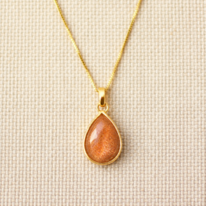 Zonnesteen hanger ketting