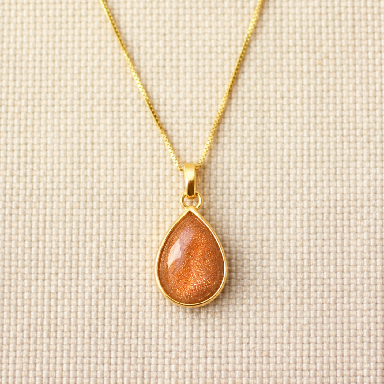 Zonnesteen hanger ketting Zonnesteen hanger ketting